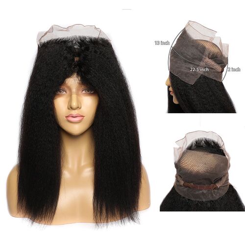 极速360 Lace Frontal Kinky Straight Human Hair Frontal Closu