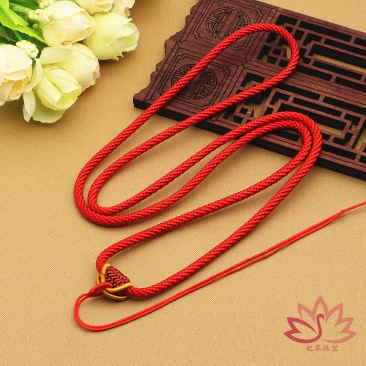 Jade jewelry pendant lanyard wood cing jade line  weaving ne