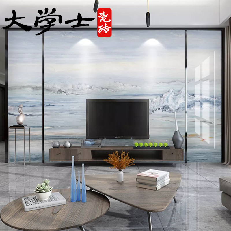 大学士瓷砖 瓷砖电视背景墙 玄关沙发墙画微晶石高请墙砖玉石壁画