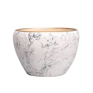 陶瓷花盆处理大风大理石花盆带托盘创意家用多肉仙人掌大号的