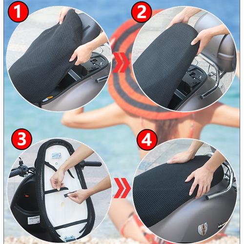 适用於铃木豪爵USR125机车蜂窝座套坐垫3D网未来战士 HJ125T-21