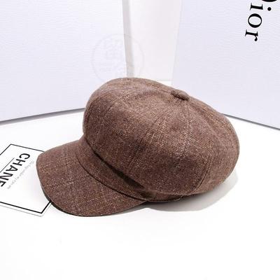 新品。Vintage literary octagonal hat autumn and winter men a