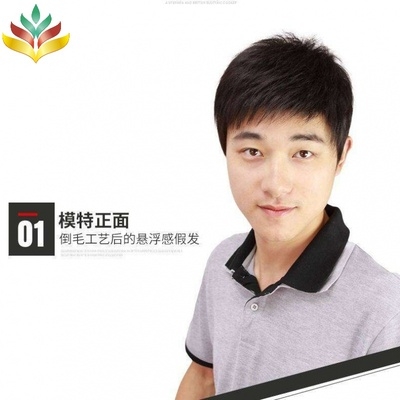 男士假发全真全头套假发男短发男士假发帅气韩版假发片男式真发贰