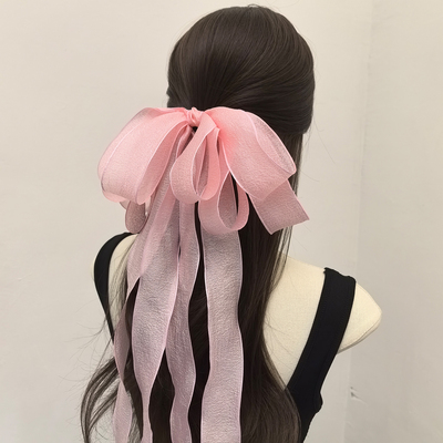 超长多层超仙蝴蝶结飘带发夹