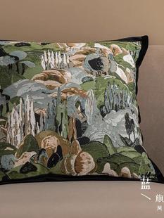 中世纪风格覆古豹纹提花枕头床、枕头垫、沙发、枕套、腰枕床及早