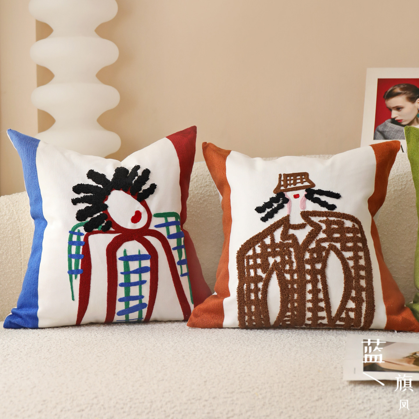 ins抽象派可爱多巴胺沙发抱枕靠垫午睡枕靠枕腰枕靠背抱枕套含芯,居家布艺,靠垫/抱枕,淘宝优惠券,粉丝福利购,淘宝优惠卷