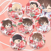 名侦探柯南动漫草莓采摘系列Q版 毛利兰怪盗基德安室透徽章