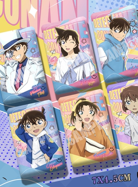 名侦探柯南咖啡coffe系列毛利兰怪盗基德工藤新一周边方形徽章