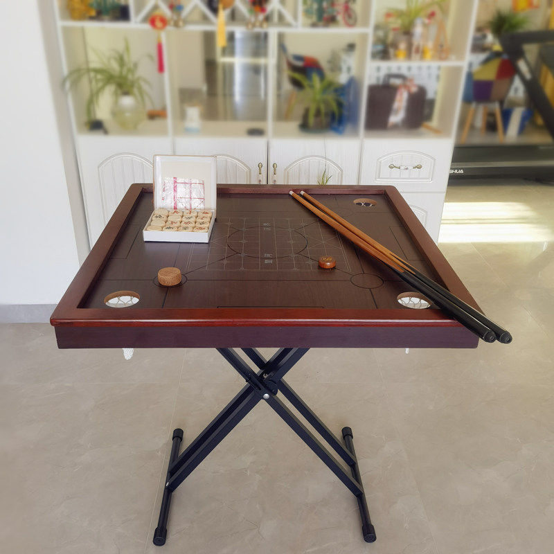 极速实木康乐球桌台克朗棋桌面手指弹棋印度棋盘桌球台家用全套配