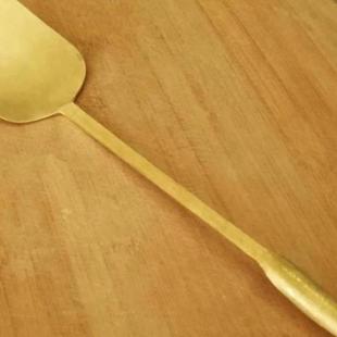 黄铜漏勺汤勺家用纯手工铜铲子纯铜瓢炒勺厨 铜勺老式