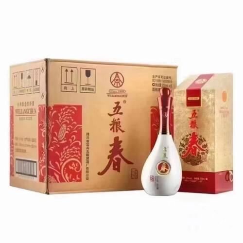 五粮春96春歪脖45度浓香型白酒500ml*6瓶整箱