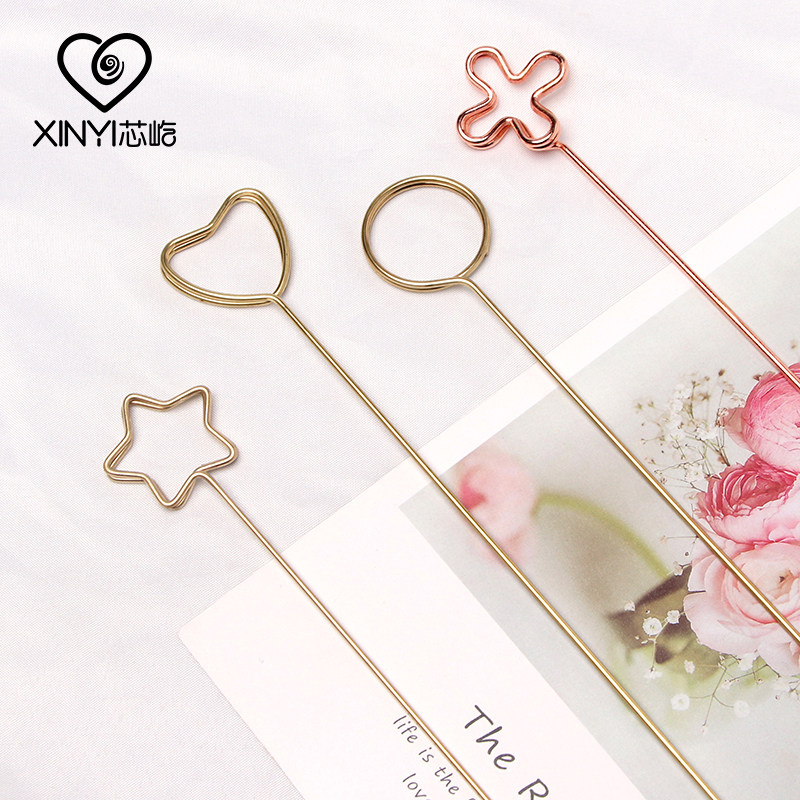 金属卡片夹鲜花礼物花艺卡片固定装饰用品花店用品花束diy材料