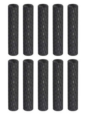 M3*25mm网纹花铝柱10PCS黑色DIY圆形连接柱双孔航模多轴配件