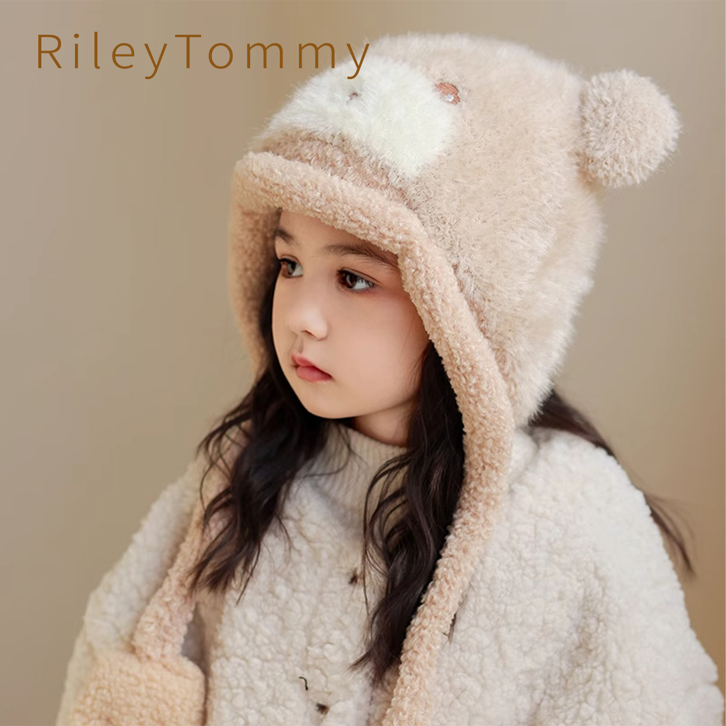 英国RileyTommy秋冬季加绒帽子