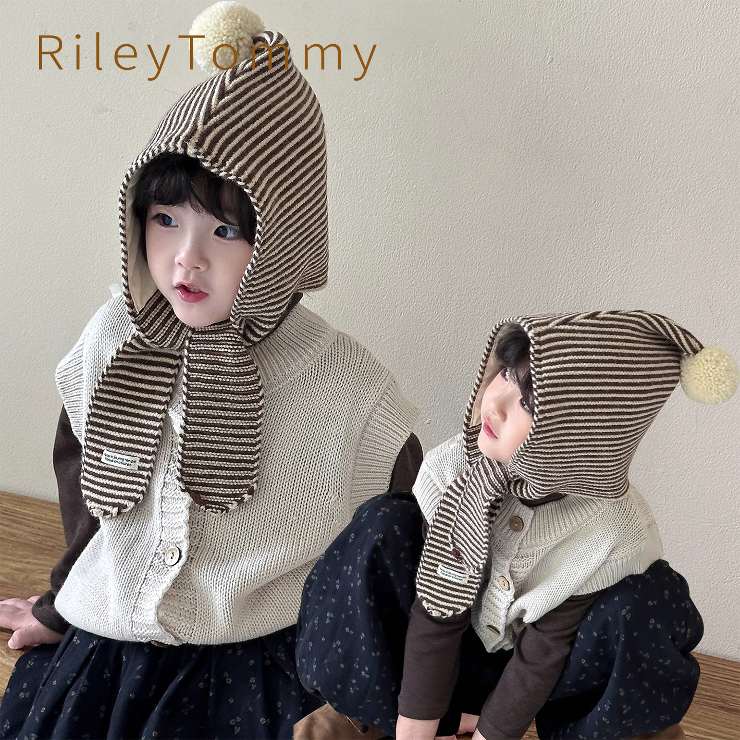 英国RileyTommy男女童针织围巾