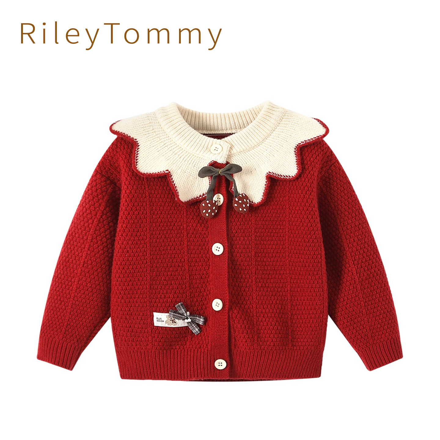 英国RileyTommy儿童红色针织衫