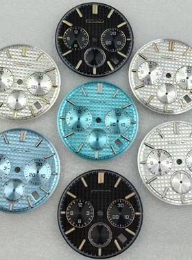 31.8mm表盘绿色夜光 适配农家橡树VK63石英机芯手表改装配件