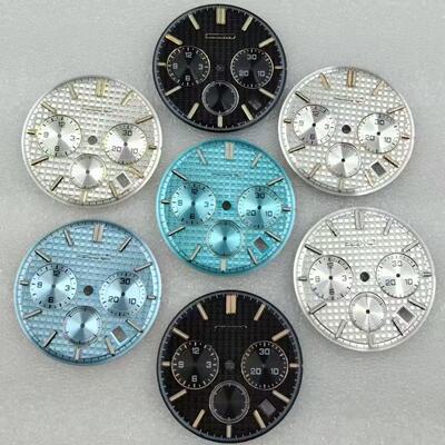 31.8mm表盘绿色夜光 适配农家橡树VK63石英机芯手表改装配件