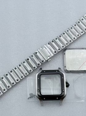 山度士款38mm方形壳带手表配件 适配NH35/38/70/72机芯.表壳锁把