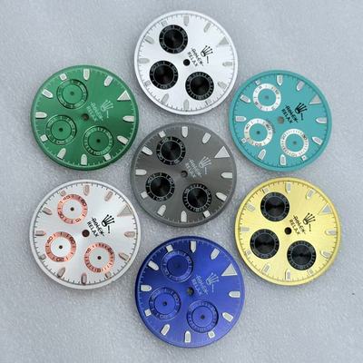 新款VK63石英机芯 多功能计时熊猫发 绿夜光 表盘直径29.5mm