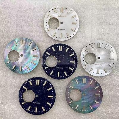 NH38表盘机械表改装镂空表盘手表配件绿夜光30.5mm字面