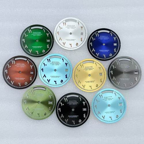 30mm表盘改装字面定制无夜光中东字表盘适合装8285机36 mm表壳