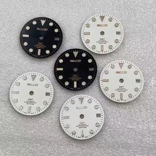 NH34表盘gmt新款改装表盘字面尺寸28.5mm表盘冰蓝夜光/绿夜光
