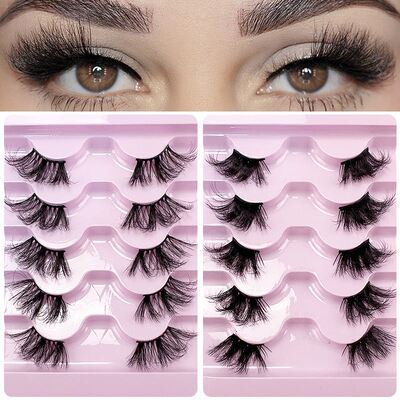 好货5 Pairs Half False Eyelashes Long Thick Fake Eye Lashes