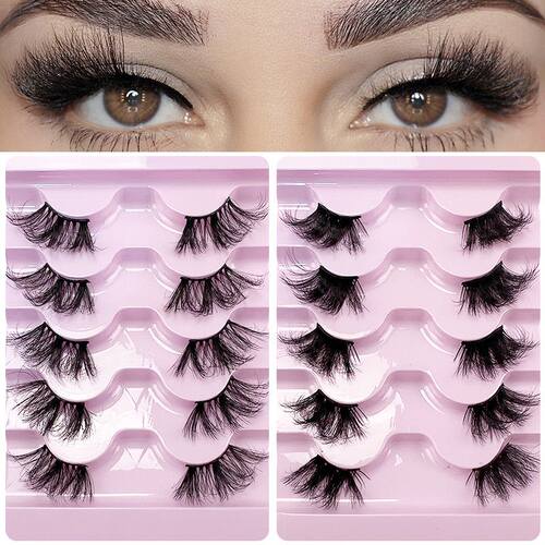 好货5 Pairs Half False Eyelashes Long Thick Fake Eye Lashes