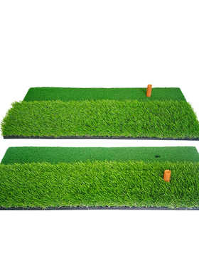2-in-1 Golf Hitting Practice Training Mat Artificial Lawn Gr