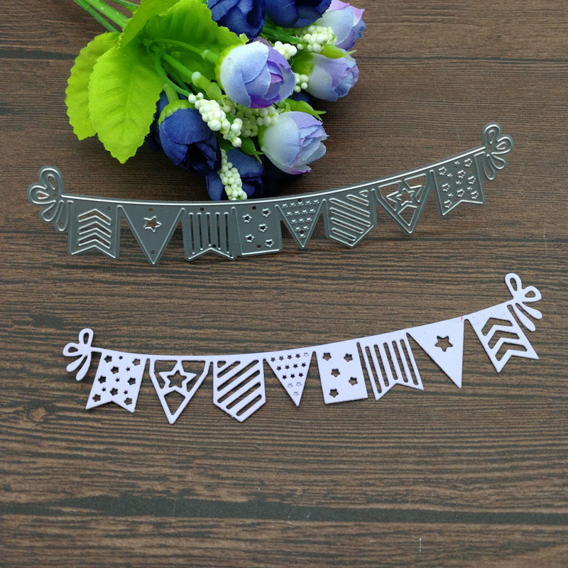 1 Pcs Steel Flag Banner Design Metal Die Cutting Dies Stenci
