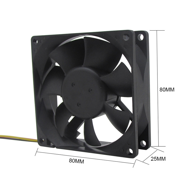 24V 80mm 8cm Cooling Fan 80X80X25 mm 8025 PC Computer Case F