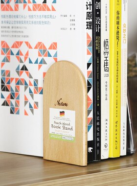 极速Book Ends Shelf Holder Bookends Nature Wood Book Stand B