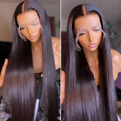34 Inch Straight Lace Front Wig 13X4 Hd Lace Frontal Wig Bon