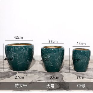 极速特大号陶瓷花盆欧式客厅家用超大落地幸福树大口径创意阳台种