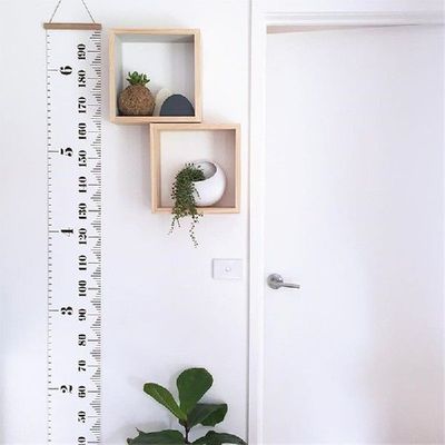 Wooden Wall Hanging Baby Height Measure Ruler Wall Sticker
