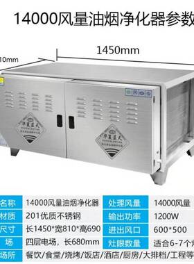 好货~低空排放油烟净化器饭店厨房商用无烟除烟除味UV光解餐饮环