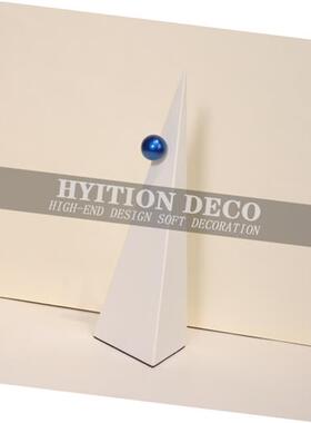 好货现代创意几何三角家居摆件样板房售楼处房办公室酒柜玄关装饰