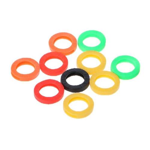 极速80 Pieces Colorful Key Caps Rubber Key Identifier Rings