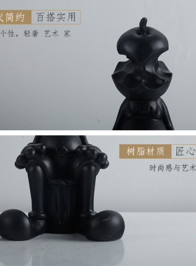 现代简约创意动物雕塑摆件样板房售楼处酒店设计师艺术软装饰品
