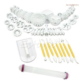 Decorating Cake Fondant Icing Cutters 46Pcs Plunger Pack