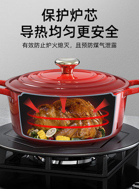 好货导热板燃气灶台家用隔热防烧黑炉灶板珐琅锅底煤气灶导热盘解