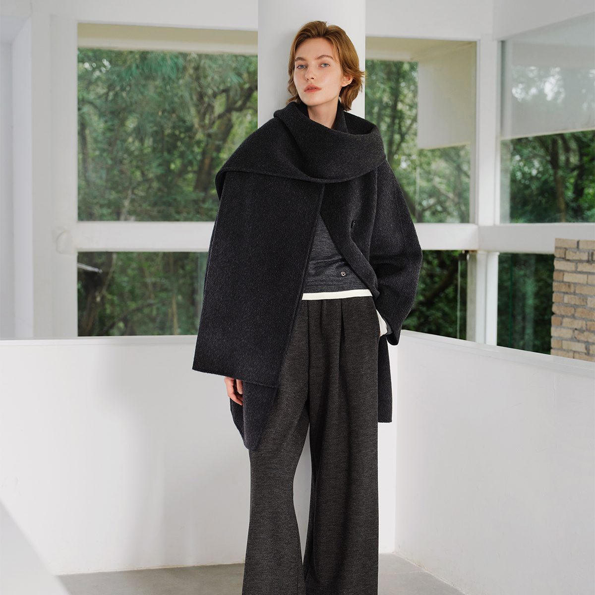 AITU2025冬季新款休闲毛呢外套