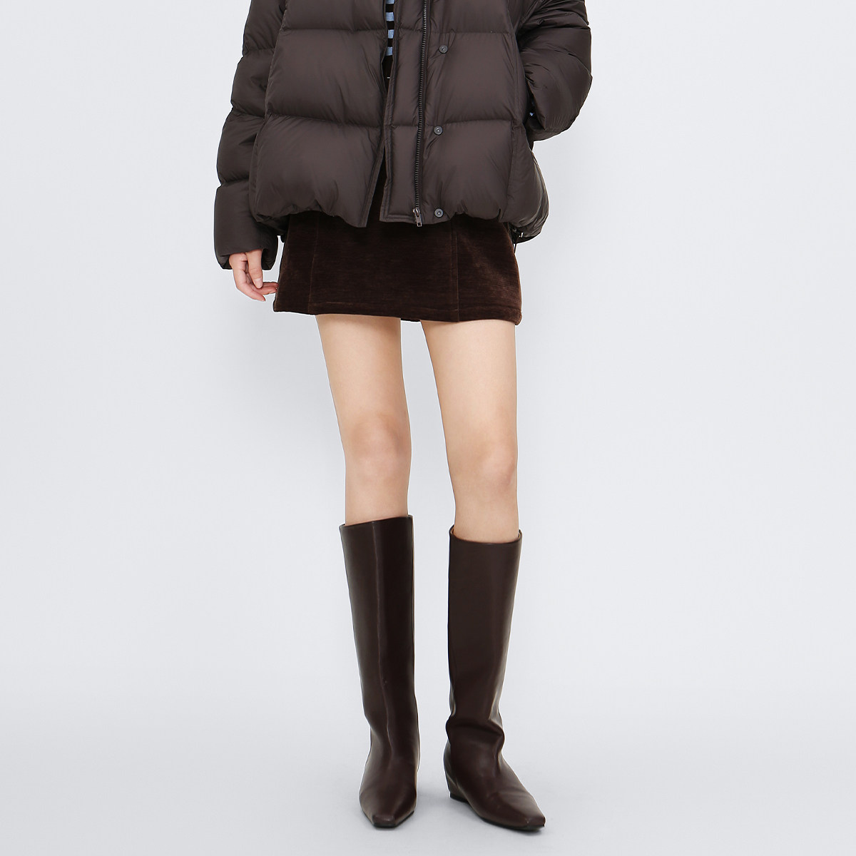 AITU2025冬季新款休闲设计感半身裙女宽松显瘦百搭上衣时尚百搭