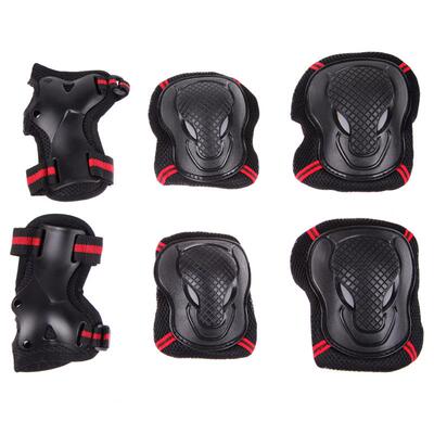 极速6 Pcs/Set Skating Skateboard Roller Blading Elbow Knee W