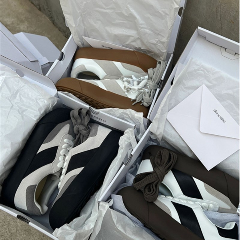 goodbai白敬亭同款蓬蓬鞋男女休闲德训鞋厚底小白鞋面包情侣板鞋