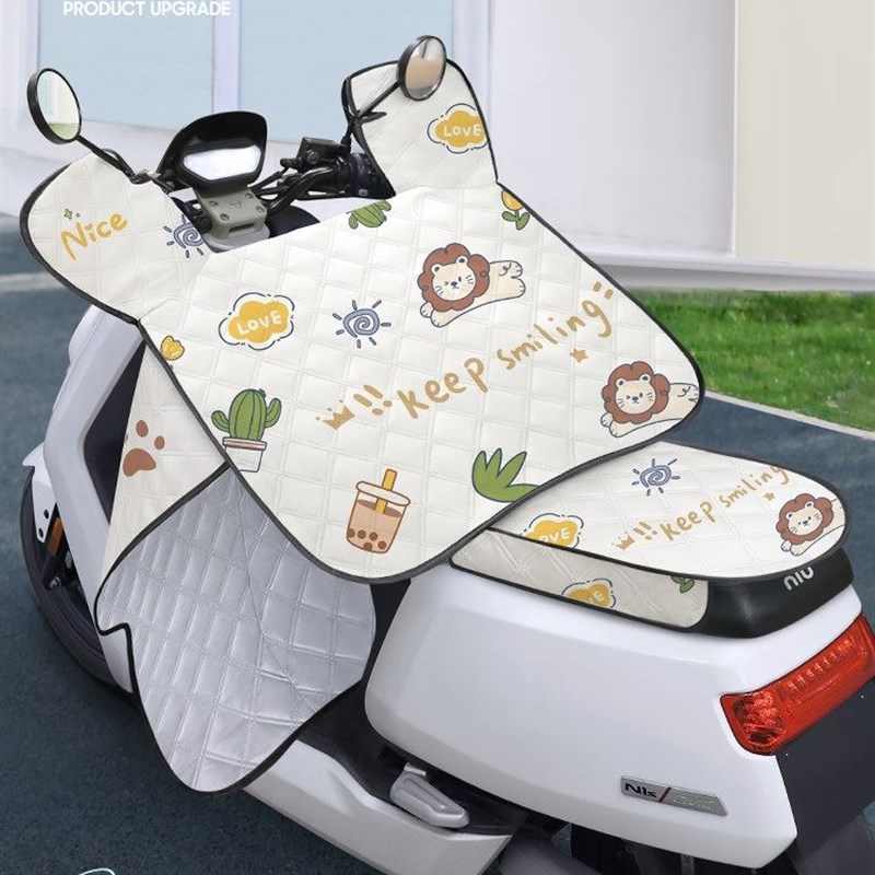 夏季挡风被电动车遮阳防晒电动车防水罩薄款防风防雨春秋坐垫一体