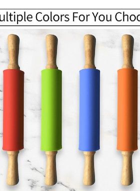 23/30/39cm Silicone Rolling Pin Non-Stick Pastry Dough