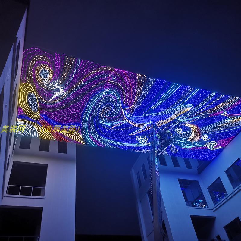 卡通霓虹灯画面制作发光霓虹灯字美陈节日灯光亮化商业街造型装饰