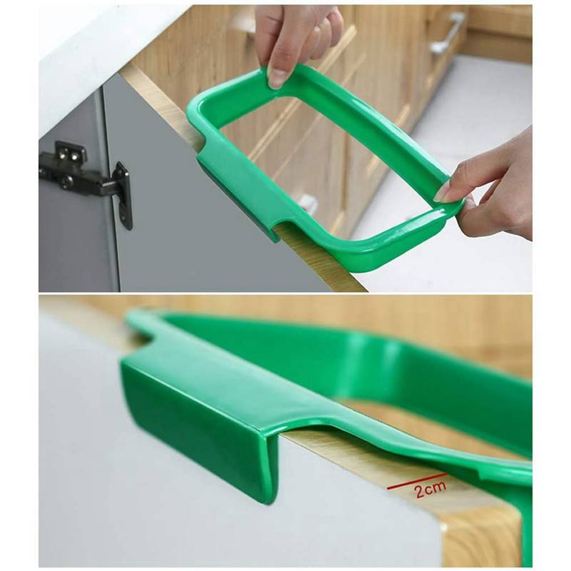 Kitchen Hanging Trash Can Shelf Cabinet Trash Rack Plastic